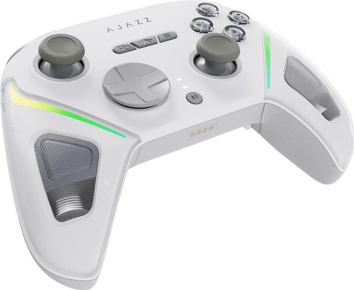 Бездротовий геймпад Ajazz GP100 2.4G/BT/USB RGB White (GP100-W) - зображення 5