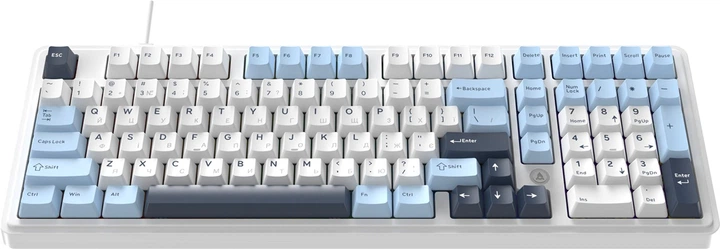 Klawiatura przewodowa Ajazz AK980 MAX Magnetic Switch USB White-Blue (AK980-MAX-M-BWDB) - obraz 2