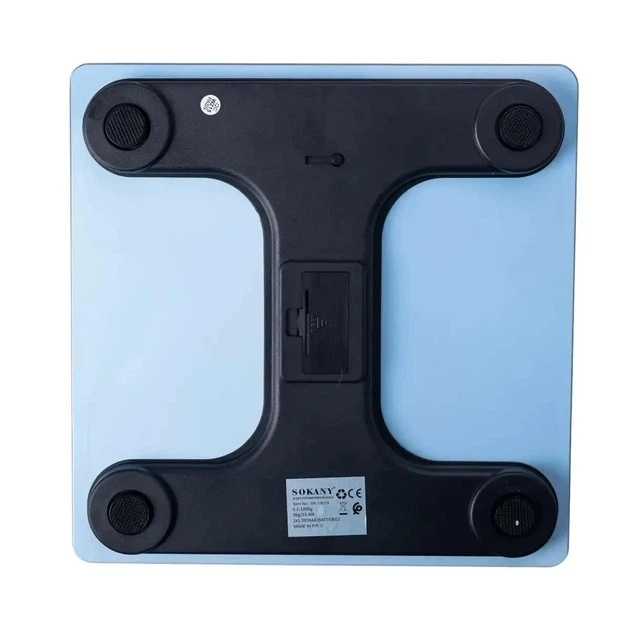 Весы напольные Sokany SK-19019BL Blue смарт Bluetooth со смарт-анализом тела и закаленным стеклом (107-80-SK-19019BL) - Фото 2 Весы напольные Sokany SK-19019BL Blue смарт Bluetooth со смарт-анализом тела и закаленным стеклом (107-80-SK-19019BL) - изображение 2