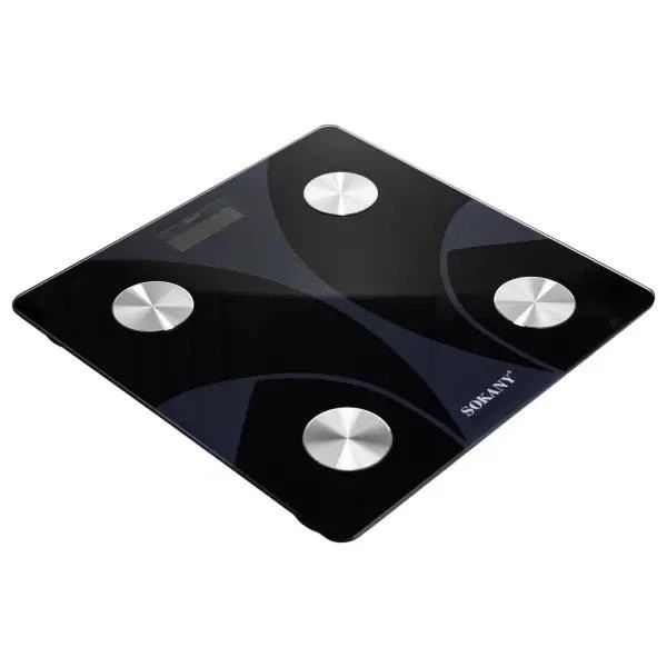 Фитнес-весы Sokany SK-19029B Black смарт с Bluetooth и закаленным стеклом (107-80-SK-19029B) - Фото 2 Фитнес-весы Sokany SK-19029B Black смарт с Bluetooth и закаленным стеклом (107-80-SK-19029B) - изображение 2