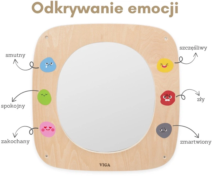 Tablica manipulacyjna Viga z lustrem i emotkami 44806 (6971608448065) - obraz 2