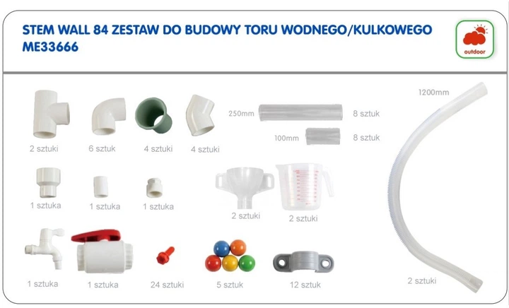 Zestaw systemy rur Masterkidz dla tablicy Stem 84 elementy ME33666 (6955920033666) - Zdjęcie 2 Zestaw systemy rur Masterkidz dla tablicy Stem 84 elementy ME33666 (6955920033666) - obraz 2