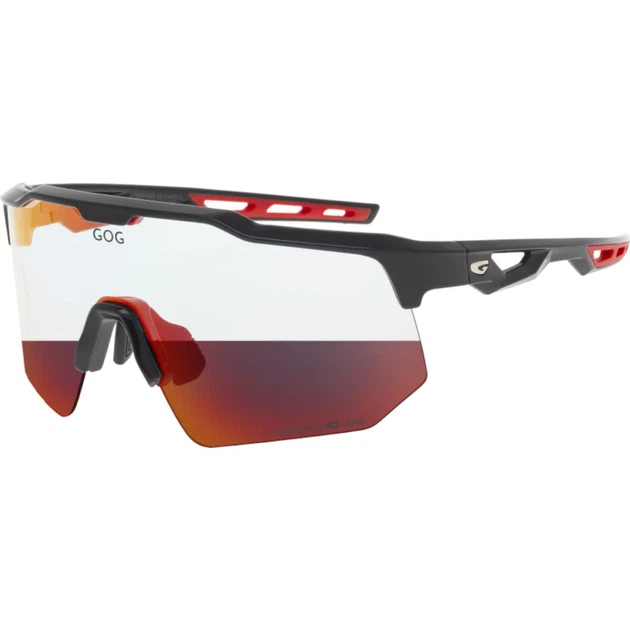 Окуляри GOG Loki Photochromic Cat.0-3 black/red/reflex red чорні/червоні - зображення 4
