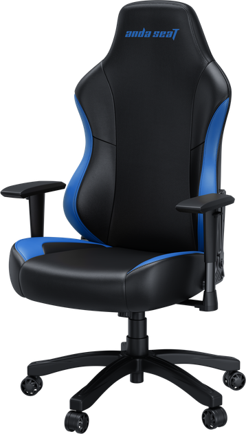 Кресло геймерское игровое Anda Seat Luna Color Size L до 100 кг Black/Blue PVC (AD18-48-BS-PV) - Фото 5 Кресло геймерское игровое Anda Seat Luna Color Size L до 100 кг Black/Blue PVC (AD18-48-BS-PV) - изображение 5