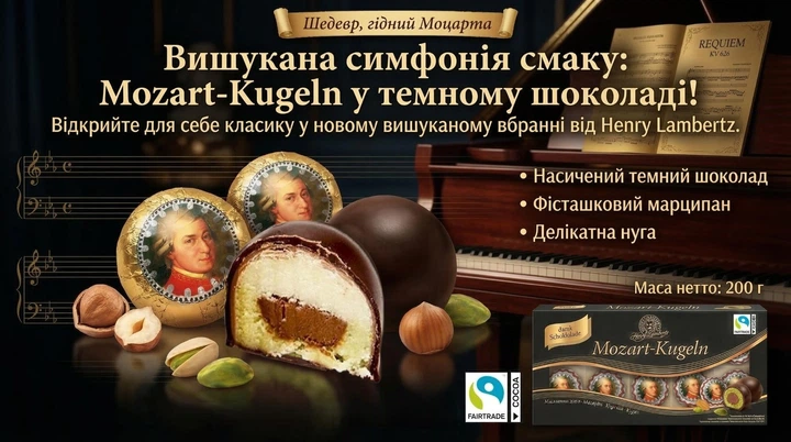 Набор подарочный Конфеты в черном шоколаде Mozart Kugeln от Henry