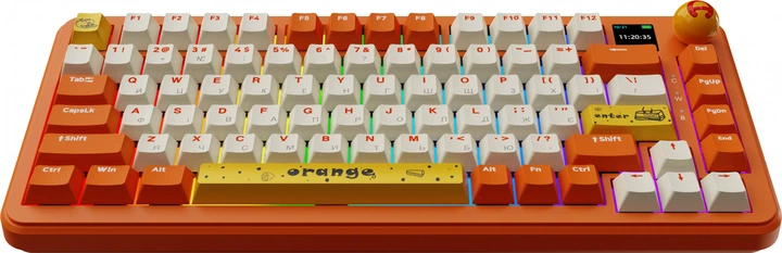 Klawiatura bezprzewodowa Ajazz AK820 MAX PLUS Avocado Switch USB RGB Orange (AK820MAX PLUS-AS-OW) - obraz 4