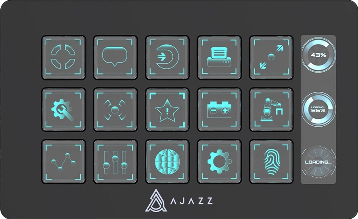 Kontroler do streamingu Ajazz AKP153E USB Black (AKP153E-B) - obraz 2