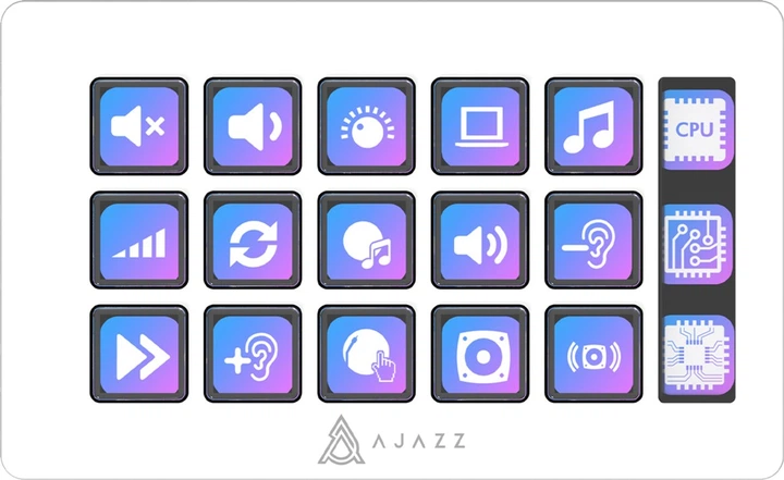 Kontroler do streamingu Ajazz AKP153E USB White (AKP153E-W) - obraz 2