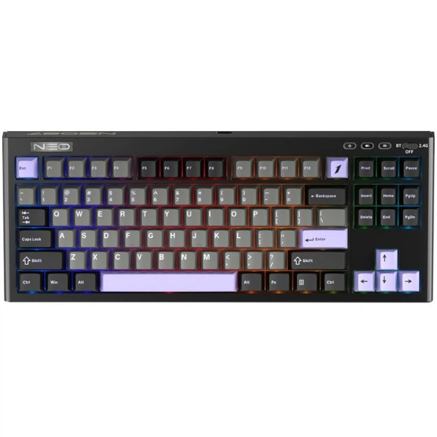 Клавиатура беспроводная 1stPlayer NEO87 Wireless Midnight Violet (NEO87-MV-TLD) - Фото 1 Клавиатура беспроводная 1stPlayer NEO87 Wireless Midnight Violet (NEO87-MV-TLD) - изображение 1