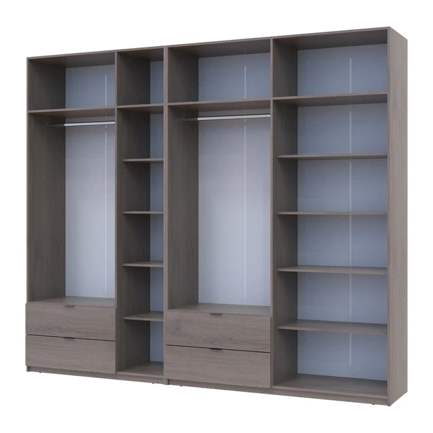 Комплект шкафов для одежды Doros Лукас (2 шт.) 280х50х240 см Канноло (DRS-011853) - Фото 2 Комплект шкафов для одежды Doros Лукас (2 шт.) 280х50х240 см Канноло (DRS-011853) - изображение 2