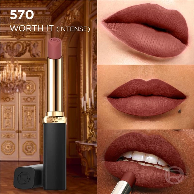 L'Oreal Paris Color Riche Intense Volume Matte Матова помада для губ № 570 "Worth It Intense" - Фото 2 L'Oreal Paris Color Riche Intense Volume Matte Матова помада для губ № 570 "Worth It Intense" - изображение 2