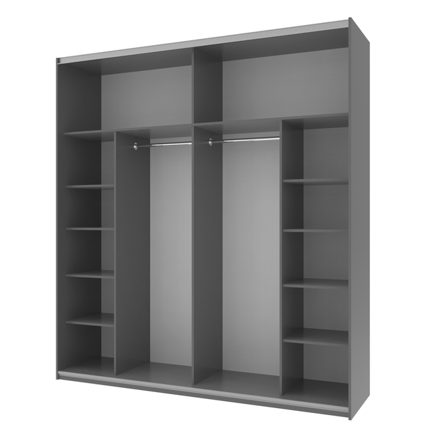 Шафа купе Doros G-Caiser Графіт/Білий 2 ДСП / 3 частини 200х60х240 (DRS-011849) - Фото 3 Шафа купе Doros G-Caiser Графіт/Білий 2 ДСП / 3 частини 200х60х240 (DRS-011849) - зображення 3