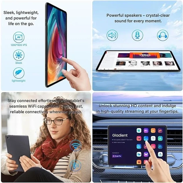 Планшет 10.1" GOTOWOD TabletPad 8+11/256 ГБ Android 14 6000 mAh Черно-серый Б/В - изображение 4