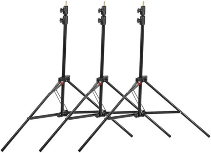 Набор с трех штативов Manfrotto 1052BAC-3 / Для освещения / Алюминий / Нагрузка до 5 кг / Высота 237 см / Черный Б/В - изображение 2
