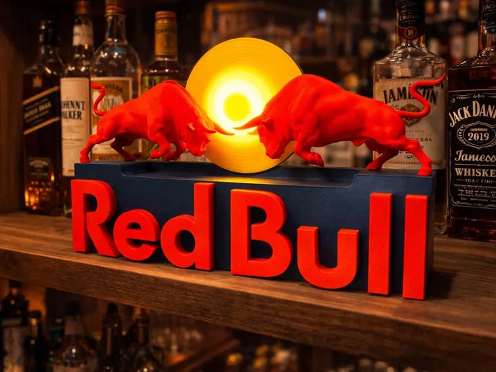 Світильник нічник Red Bull з двома биками та підсвіткою логотипу. Aivory - изображение 2