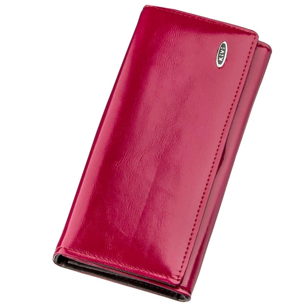 Кошелек женский из экокожи гладкий KIVI 19078 Малиновый - Фото 1 Кошелек женский из экокожи гладкий KIVI 19078 Малиновый - изображение 1