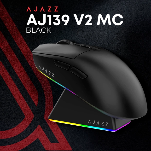 Ігрова бездротова миша Ajazz AJ139 V2 MC -3 Mod-Black-3311 - изображение 6
