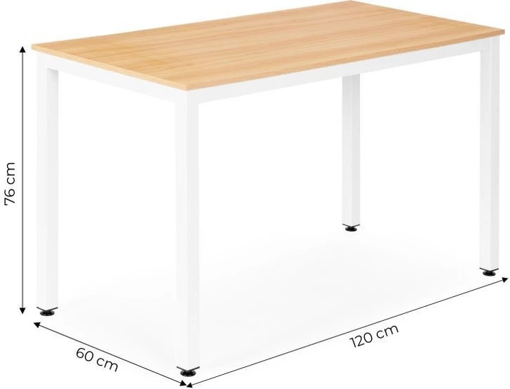 Stół do jadalni ModernHome by Multistore 120 x 60 cm Jasny dąb TH-CSD-16-5 (5905817011797) - obraz 6