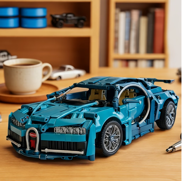 Конструктор техник машинка Bugatti TOPA 1037 деталей масштаб 1:14 N0454 - изображение 5