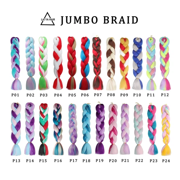 Канекалон мультиколір Jumbo Braid коса 60 см P02 цвета: голубой, фиолетовый, розовый, мятный - Фото 4 Канекалон мультиколір Jumbo Braid коса 60 см P02 цвета: голубой, фиолетовый, розовый, мятный - изображение 4