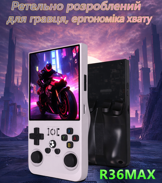 Портативная ретро игровая консоль R36 MAX, 4" IPS 720×720, 4000 mAh, 64GB + 18000+ игр, приставка + чехол + стекло - Фото 8 Портативная ретро игровая консоль R36 MAX, 4" IPS 720×720, 4000 mAh, 64GB + 18000+ игр, приставка + чехол + стекло - изображение 8
