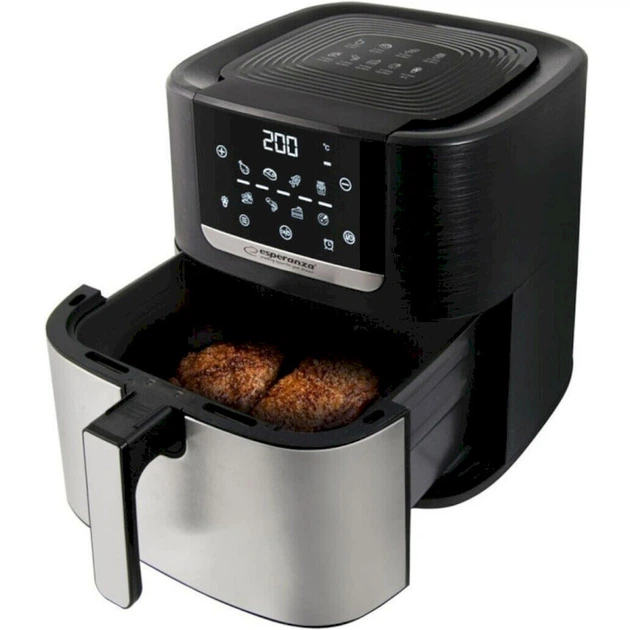Мультипіч з дисплеєм Esperanza Pollo Fritto 8 л 1700 Вт 80-200 °C 8 програм Black (EKA004) - зображення 3