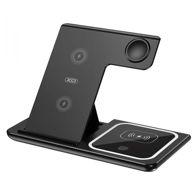 Зарядная станция 3в1 / Беспроводное зарядное устройство 3в1 для смартфона/смарт-часов/наушников - изображение 2
