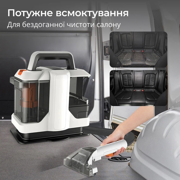 Універсальний миючий пилосос DOCTOR-101 для чищення для килимів, текстилю, меблів та автомобіля HDSYR_3200 - зображення 7