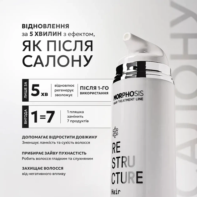 Реструктуруючий еліксир для пошкодженого волосся Framesi Morphosis Restructure Hair Beauty Elixir 150 мл - зображення 2