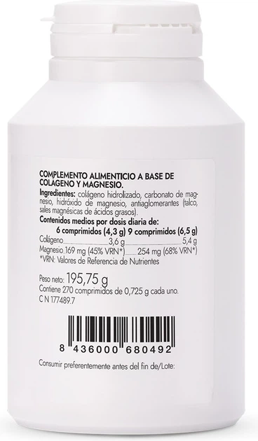 Suplement diety Ana Maria Lajusticia Amlsport Collagen with magnesium 270 tabletek (8436000680492) - obraz 2