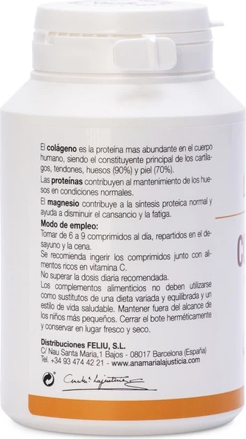 Suplement diety Ana Maria Lajusticia Colageno Con Magnesio 180 tabletek (8436000680348) - obraz 2