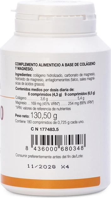 Suplement diety Ana Maria Lajusticia Colageno Con Magnesio 180 tabletek (8436000680348) - obraz 3