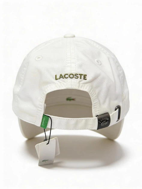 Бейсболка унисекс Lacoste Organic Cotton Twill белая CAP-LAC-002-WHT - Фото 2 Бейсболка унисекс Lacoste Organic Cotton Twill белая CAP-LAC-002-WHT - изображение 2