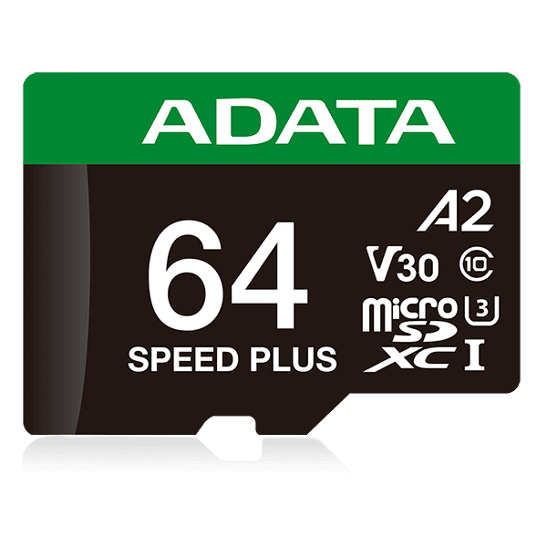 Карта пам'яті microSDXC (UHS-1 U3) A-DATA SPEED PLUS 64Gb Class 10 V30 A2 (R-160Mb/s W140Mb/s) (adapter SD) - изображение 3
