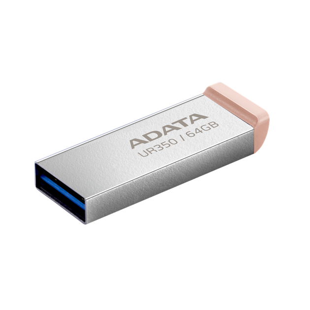 Флеш-накопичувач ADATA USB 3.2 UR 350 64Gb Silver/Beige - изображение 3