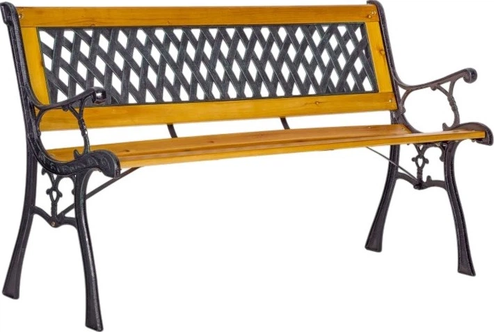 Drewniana ławka ogrodowa ModernHome by Multistore 126 x 51 cm (WYI-XG2072) - obraz 2