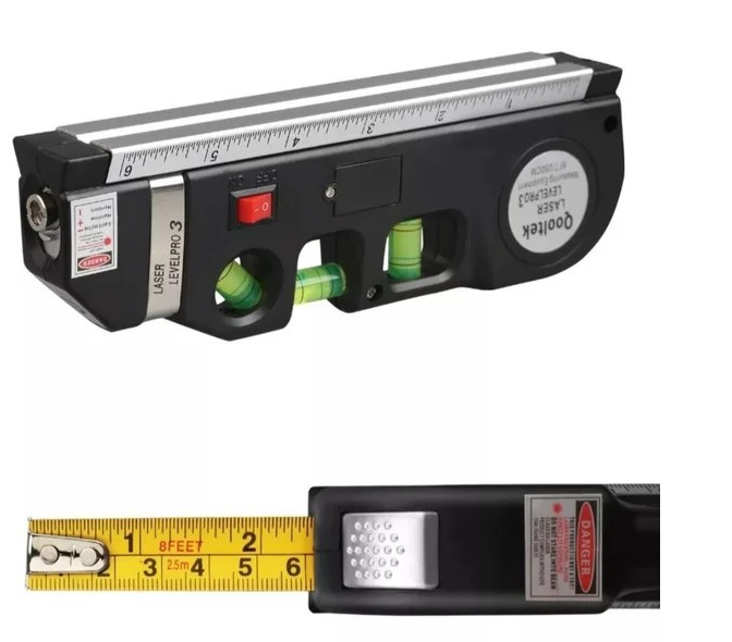 Лазерный уровень со встроенной рулеткой FIXIT Laser Level Pro 3 4в1 рулетка линейка - Фото 2 Лазерный уровень со встроенной рулеткой FIXIT Laser Level Pro 3 4в1 рулетка линейка - изображение 2