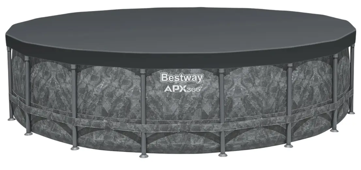 Большой каркасный бассейн для сада и дачи Bestway 561KC 549 х 132 см, 26 000 л с полным комплектом Серый - изображение 7