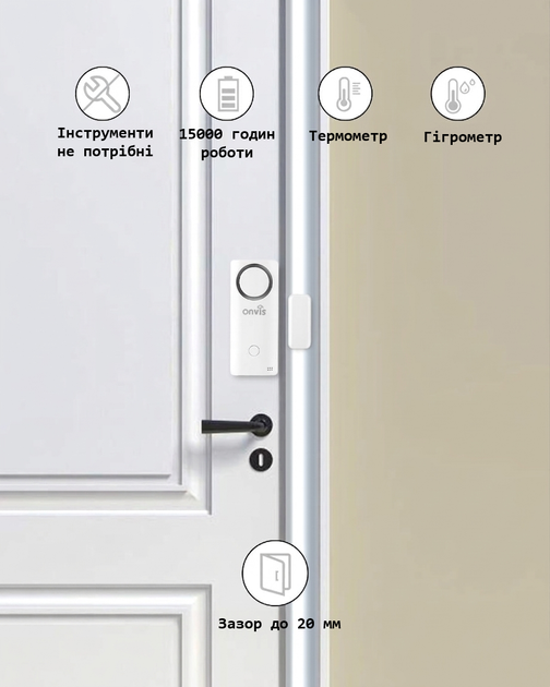 Бездротовий датчик відкриття дверей/вікна Onvis CS2 White (R4758131820250) - зображення 2