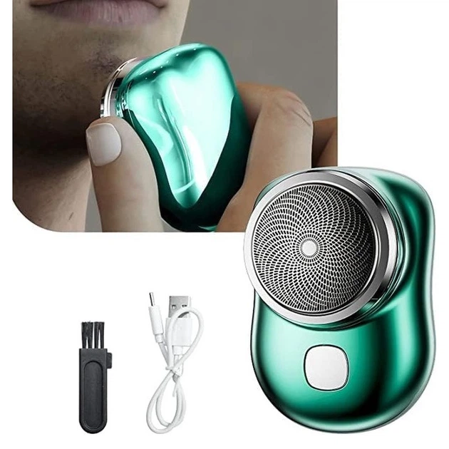 Электробритва Mini Shaver дорожная роторная беспроводная для влажного и сухого бритья зеленый - изображение 4