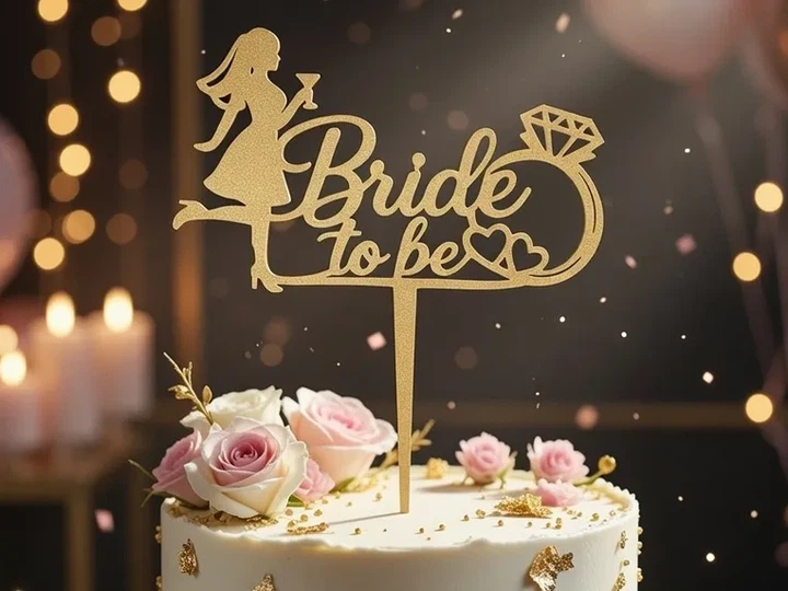 Топер для торта нареченої на дівич-вечір з написом bride to be. Aivory - изображение 2