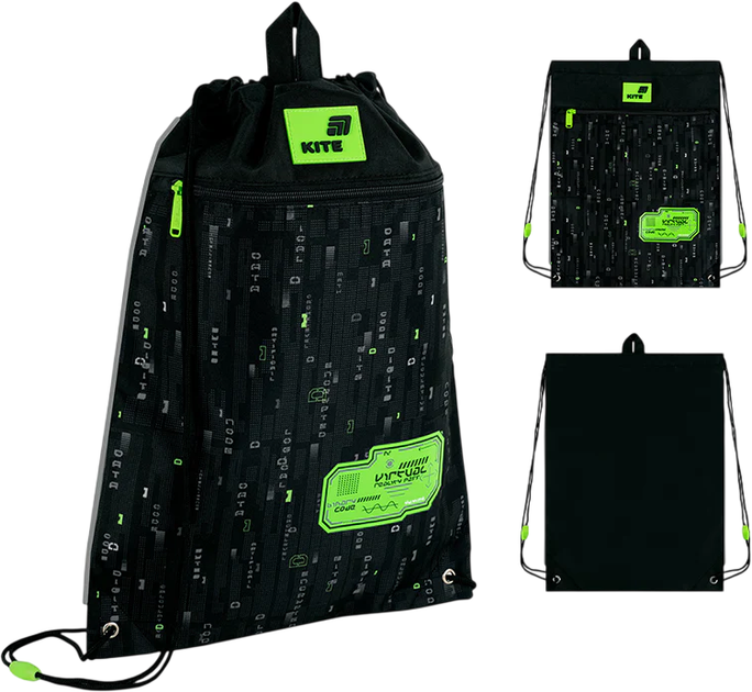 Сумка для взуття Kite Digital 46х33 см Чорна (K26-601M-16) - зображення 2