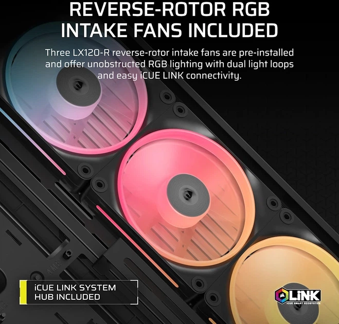 Корпус Corsair FRAME 4500X LX-R RGB iCUE Link Black (CC-9011316-WW) - Фото 5 Корпус Corsair FRAME 4500X LX-R RGB iCUE Link Black (CC-9011316-WW) - изображение 5