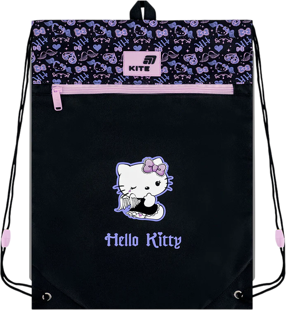 Сумка для взуття Kite Hello Kitty 46х33 см Чорна (HK26-601M-7) - Фото 4 Сумка для взуття Kite Hello Kitty 46х33 см Чорна (HK26-601M-7) - зображення 4