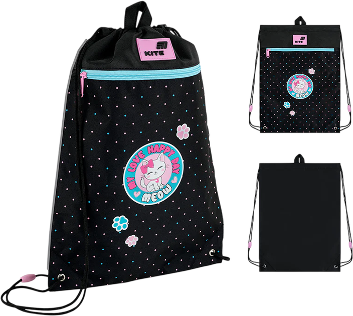 Сумка для взуття Kite Pretty Kitty 46х33 см Чорна (K26-601M-38) - зображення 2