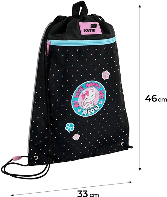 Сумка для взуття Kite Pretty Kitty 46х33 см Чорна (K26-601M-38) - зображення 3