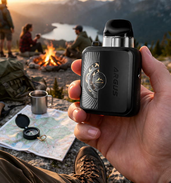 Pod-система VooPoo Argus P3 Black электронная сигарета Вупу Аргус многоразовая на 1500 мАч до 30 Вт сенсорный экран с картриджем 2мл чёрная - изображение 4