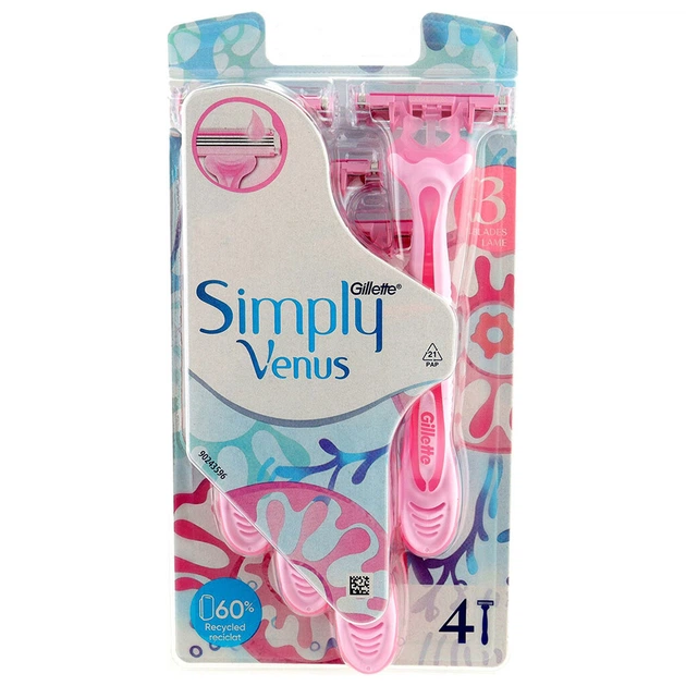 Набор станков GILLETTE SIMPLY VENUS 3 4 штук/упак - 427532 - изображение 2