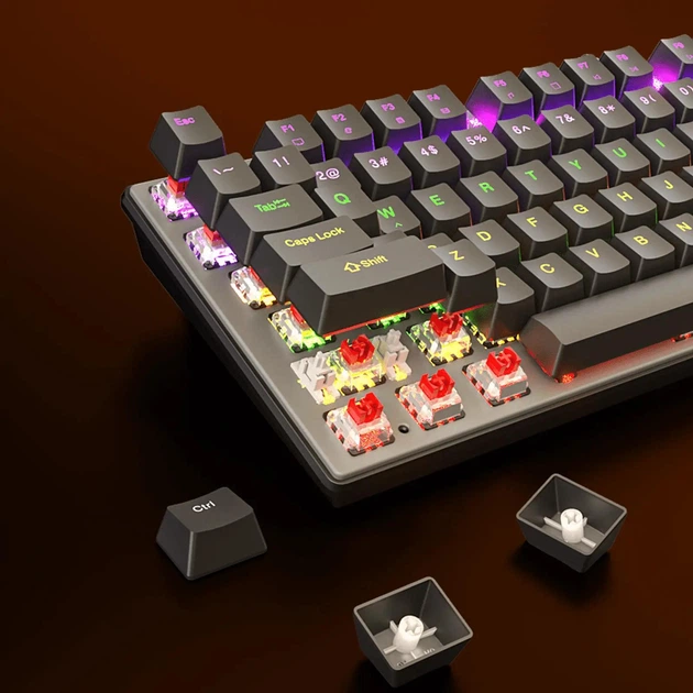 Ігрова механічна клавіатура провідна MEETION MK009 PRO c RGB підсвічуванням (eng/ua розкладка) - зображення 7