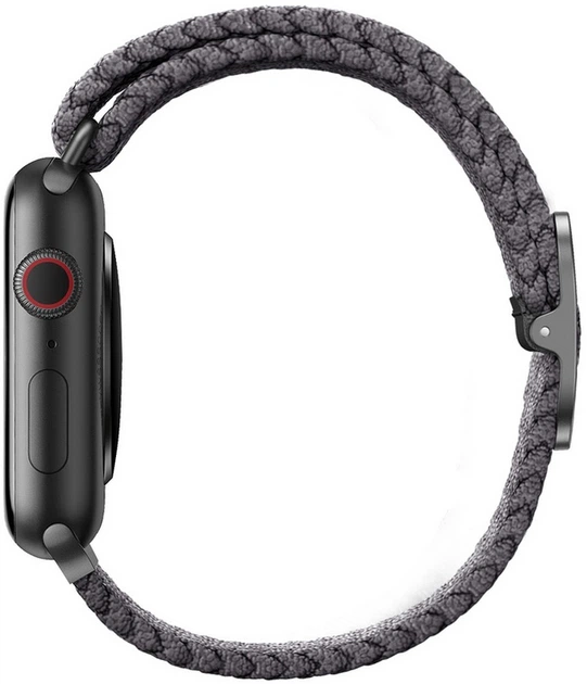 Ремешок UNIQ Aspen для Apple Watch 44/42/45mm Series 1/2/3/4/5/6/7/8/9/SE/SE2 Braided granite grey (8886463676417) - Фото 2 Ремешок UNIQ Aspen для Apple Watch 44/42/45mm Series 1/2/3/4/5/6/7/8/9/SE/SE2 Braided granite grey (8886463676417) - изображение 2